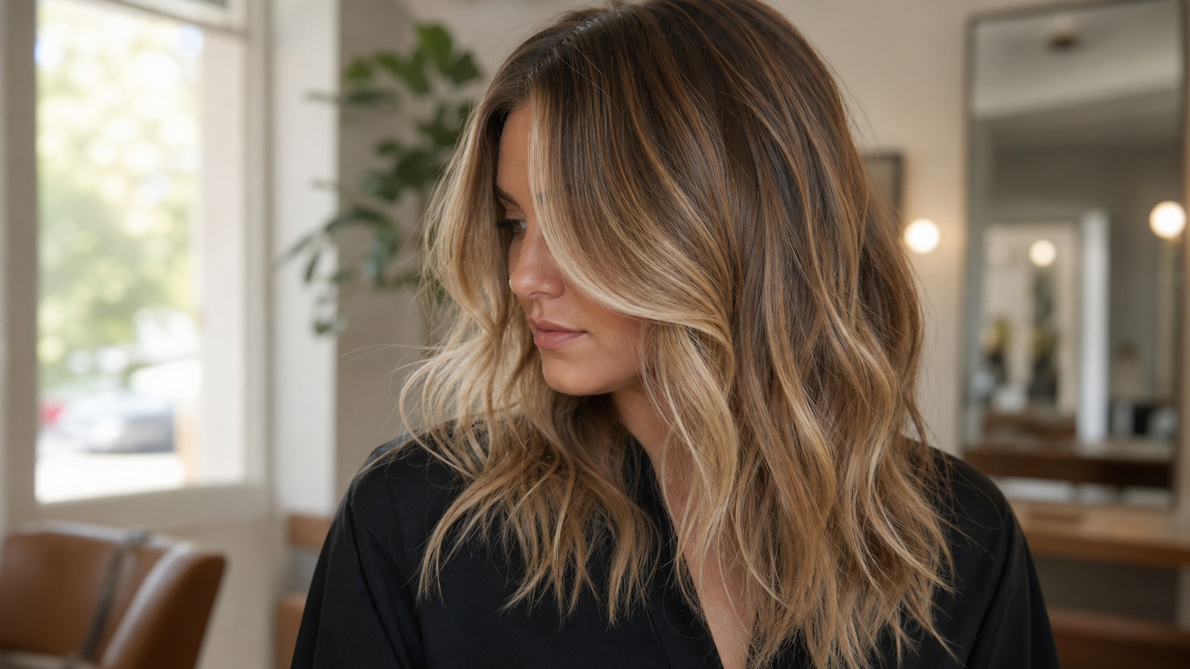 Dimensional lived-in balayage colour at Fluff Colour Salon in Denver