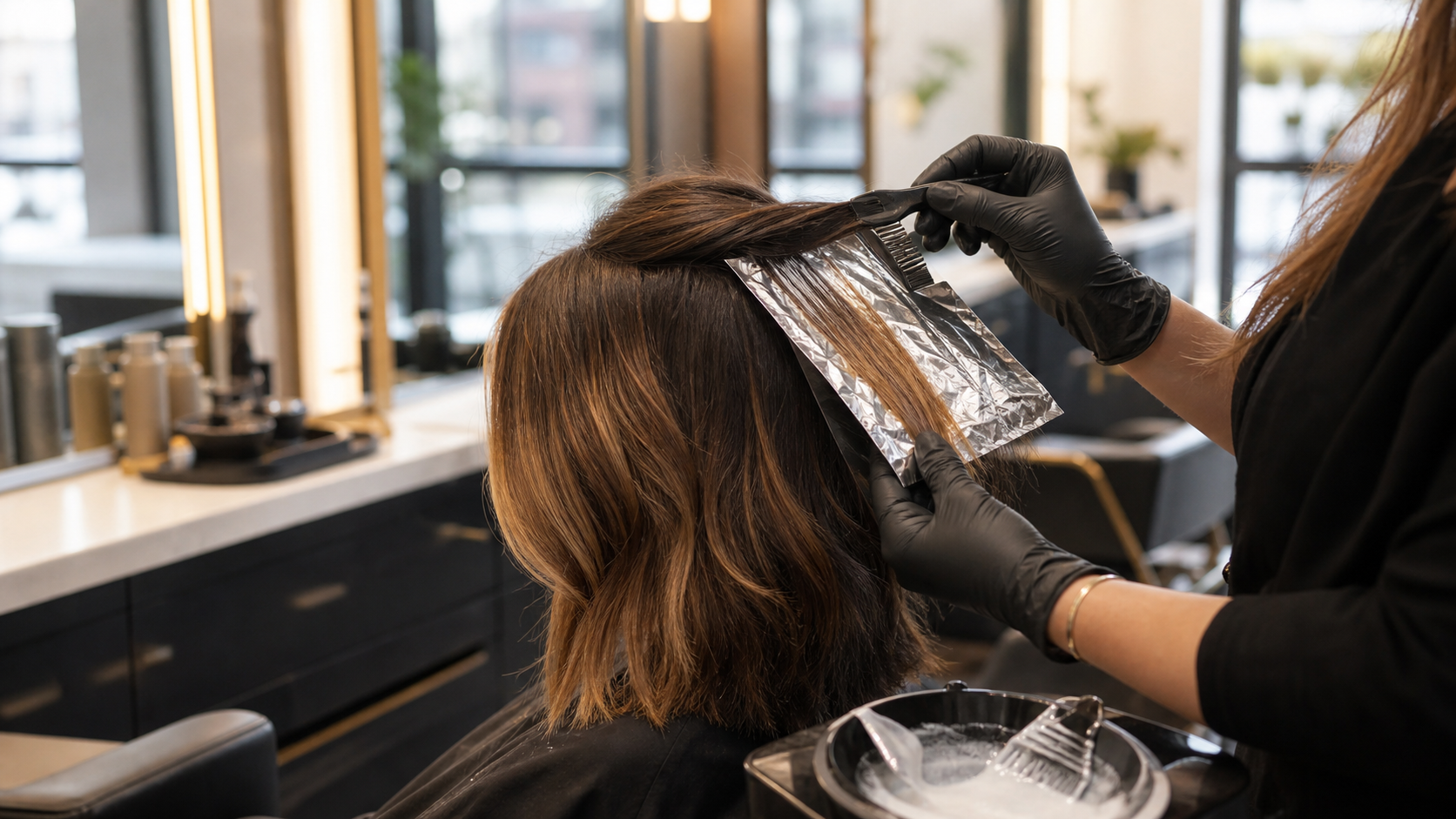 Colour correction appointment with foils at Fluff Colour Salon in Denver